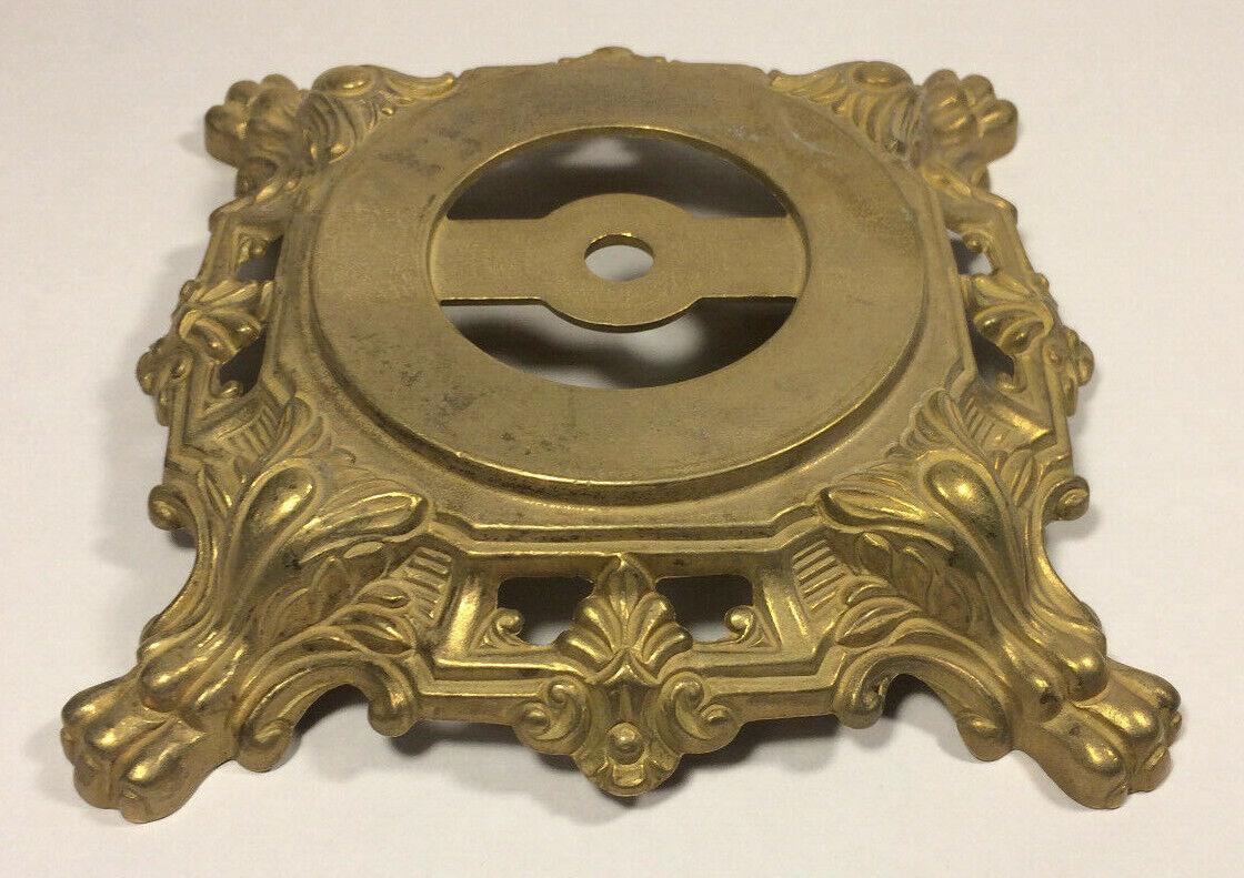 New Die Cast Unfinished Brass Victorian Style Lamp Base, 8" Diameter, #BB003U - Stone Door Lamps