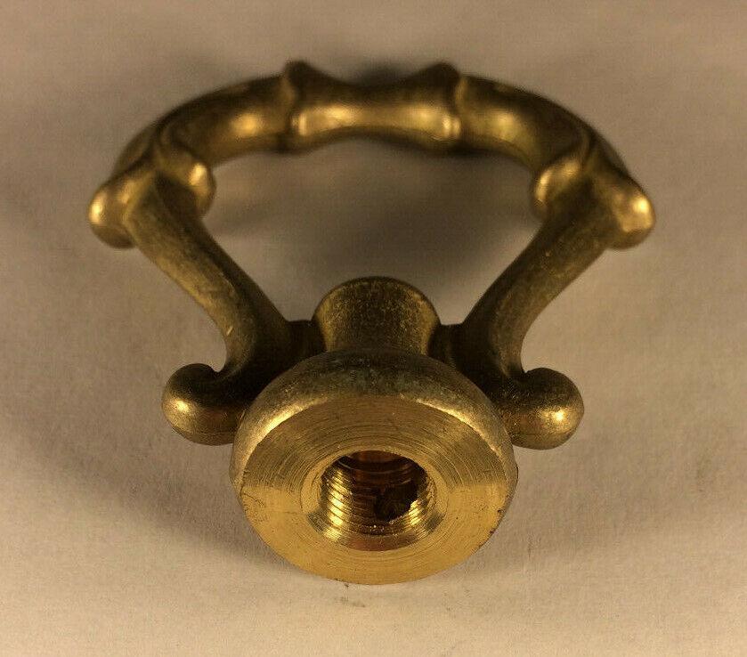 New 3" Unfinished Cast Brass Loop Lamp Part With Wire Way, 1/8F Tap #BL972U - Stone Door Lamps