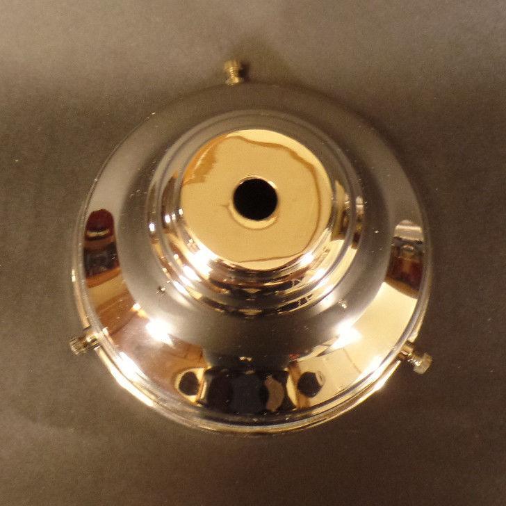 NEW Spun Brass 4" Fitter Nickel Fixture Shade Holder With Set Screws #SH764N - Stone Door Lamps