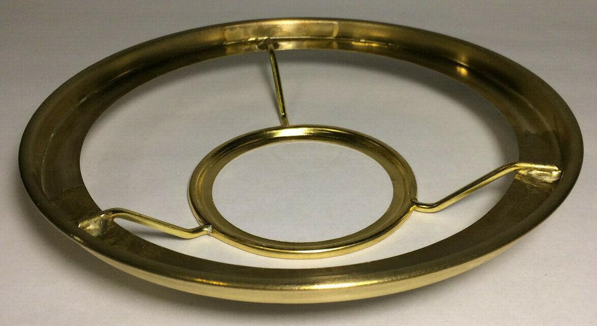 New 7" Fitter Solid Brass Shade Ring Holder For No. 2 Brass Plated Burners SR724 - Stone Door Lamps