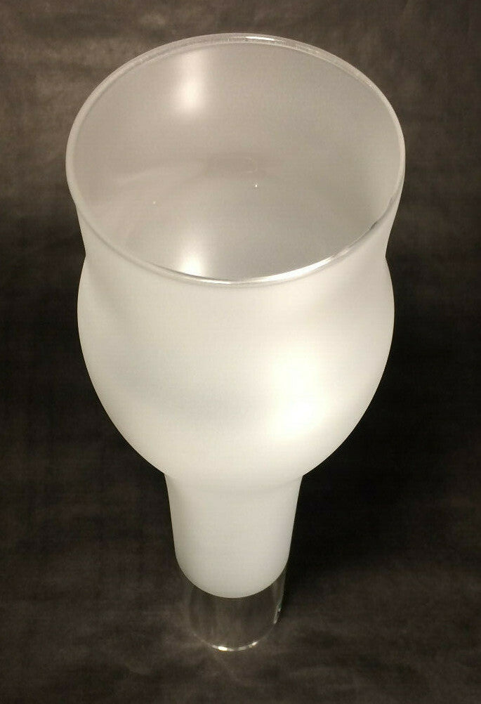 NEW 3" X 12" Frosted GLASS OIL LAMP CHIMNEY for #2 BURNERS and 3" GALLERIES #955