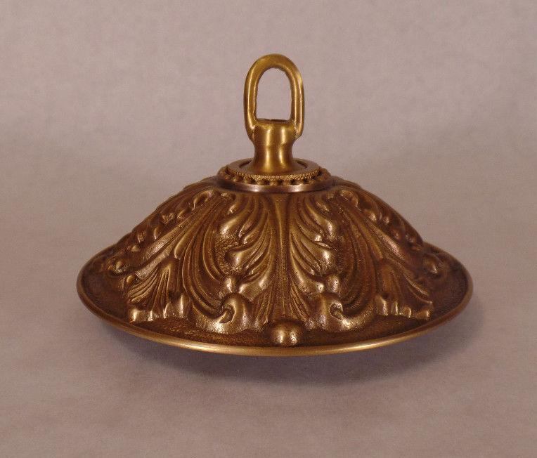 5 1/2" Antique Brass Finish Die Cast Brass Screw Collar Ceiling Canopy Kit #877A - Stone Door Lamps