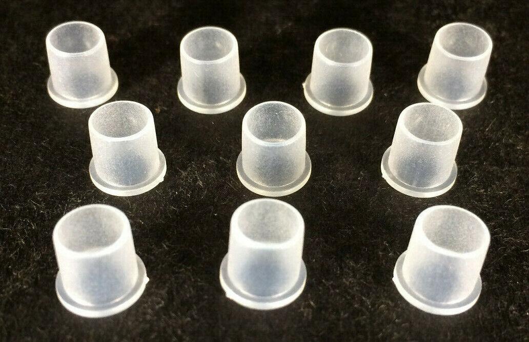 Lot of 10 Clear Plastic Pipe Hole Bushing Lamp Cord Protector For 1/8 IPS Pipe - Stone Door Lamps