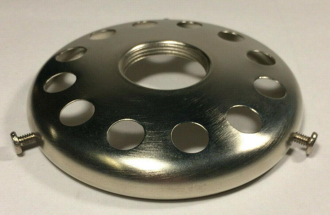 New 4" Fitter Solid Brass Screw On Uno Shade Holder, Satin Nickel Finish SH728SN - Stone Door Lamps