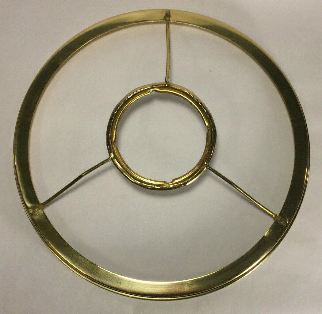 New 10" Fitter Solid Brass Shade Ring Holder For Rayo & Central Draft Burner 731 - Stone Door Lamps
