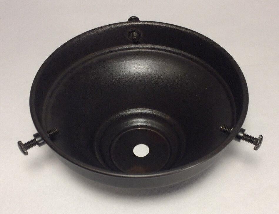 NEW Spun Brass Antique Bronze 4" Fitter Fixture Shade Holder With Set Screws 64A - Stone Door Lamps