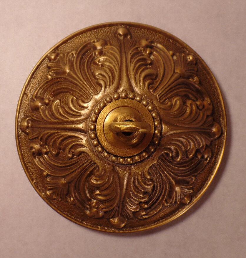 5 1/2" Antique Brass Finish Die Cast Brass Screw Collar Ceiling Canopy Kit #877A - Stone Door Lamps