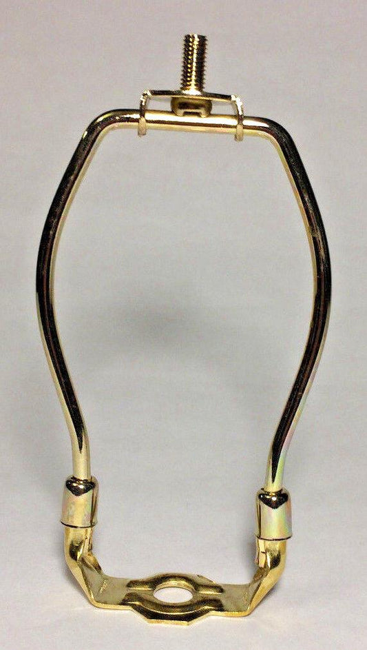 4 1/2" Brass Plated Mini Miniature Lamp Harp with Base, regular weight #HAR31 - Stone Door Lamps