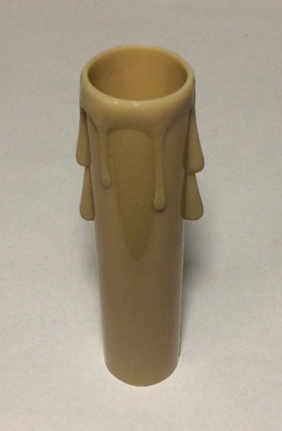 4" Beige Plastic with Drips Candelabra Candle Cover Chandelier Lamp Socket CC802 - Stone Door Lamps