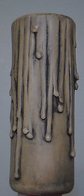 NEW 4" Antique PolyBeesWax Chandelier Standard Candle Cover with DRIPS #CC912A