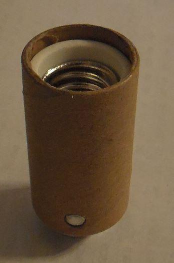 1 9/16" KEYLESS PORCELAIN CANDLE CANDELABRA BASE SOCKET w/ HICKEY & INSULATOR - Stone Door Lamps