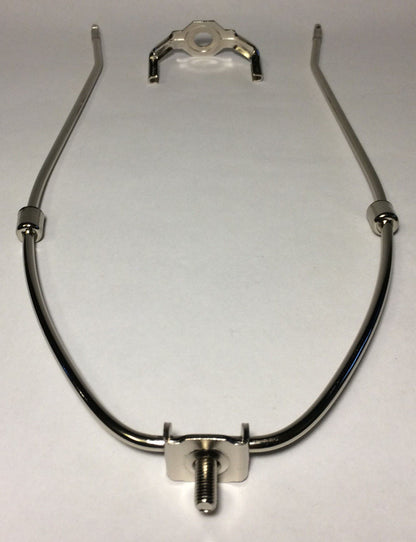 New 12" Nickel Finish Lamp HARP Shade Holder w/Base for Lamp Repair  #HAR64N