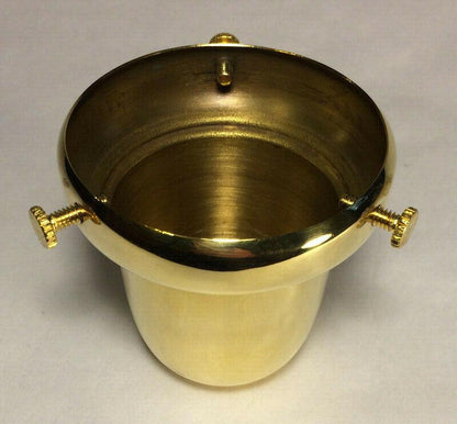 NEW 2 1/4" Fitter Unfinished Brass Bell Fixture Lamp Shade Holder, #SHH78U - Stone Door Lamps