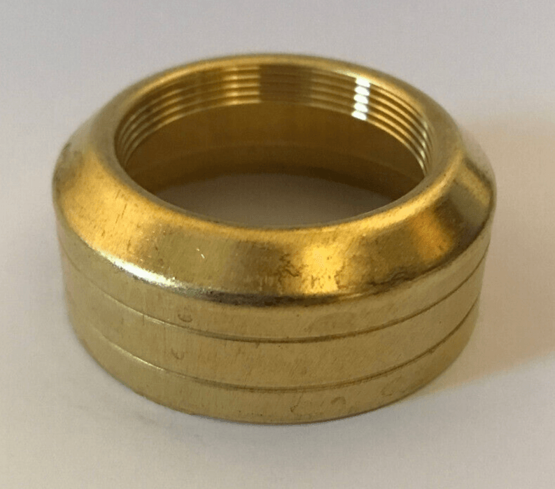 New Solid Brass #2 Double Ring Lamp Collar for #2 burners, 1 3/16" Top I.D. #012 - Stone Door Lamps