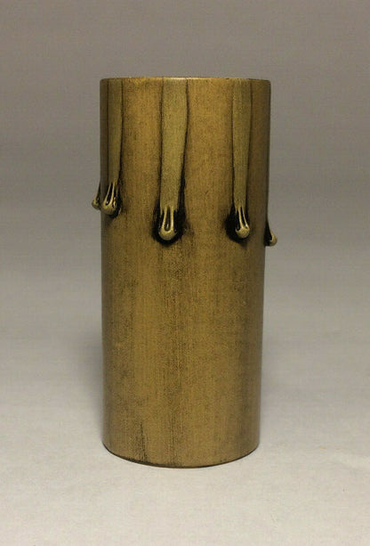 New 2" Antique Style Paper Board Candle Cover, Antique Color, Candelabra #CC971A