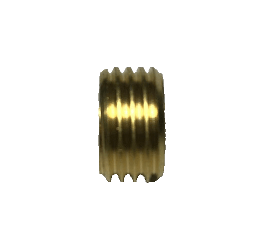 New Unfinished Brass Headless Reducer Lamp Part, 1/4M(1/2") to 1/8F(3/8") Hole - Stone Door Lamps