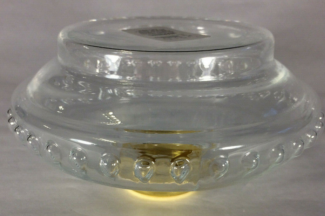 New Crystal Clear Glass Oil Lamp Font For Cast Iron Wall Bracket No. 2 Collar