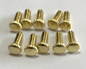 New Lot Of 10 Steel 1/2" Long Brass Plated Finish Thumbhead Screws 8/32 Thread - Stone Door Lamps