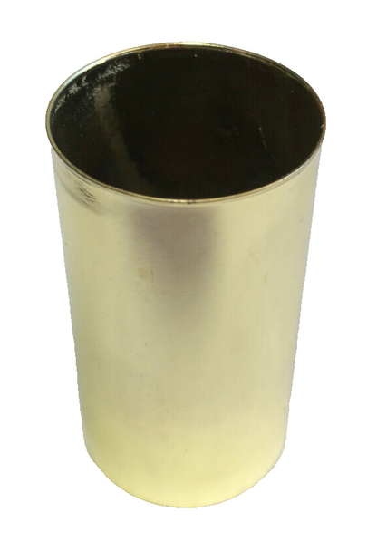 New 1 7/8" Lamp Socket Cup For Short Candelabra Sockets, Polished Brass Finish