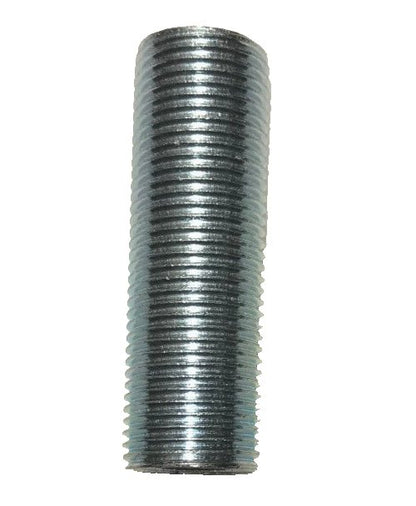 New Seamless 2", 3/8 IP Steel All Thread Zinc Plated Lamp Nipple 5/8" O.D. #341 - Stone Door Lamps