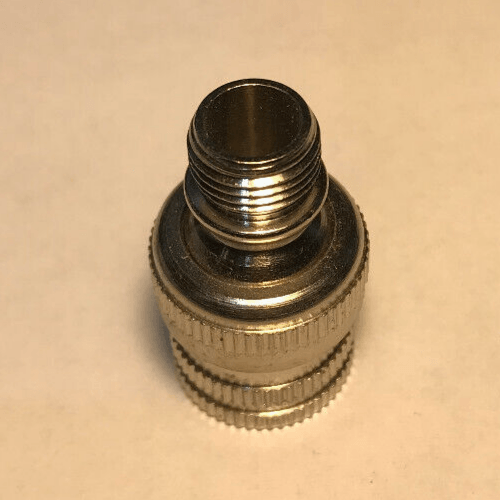 1 1/4" Nickel Plated Brass Knurled Lamp Swivel For Lamps, Fixtures, 1/8M X 1/8F - Stone Door Lamps