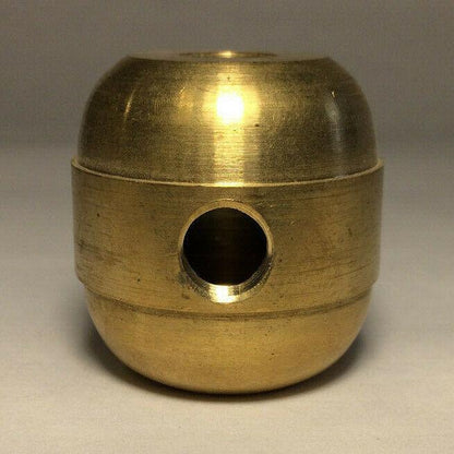 New Large Turned Brass 2 Pc. Cluster Body, 3 Light, 1/8F Tap, Unfinished #CB451A - Stone Door Lamps