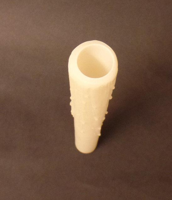 NEW 10" IVORY PolyBeesWax Chandelier Candelabra Candle Cover with DRIPS CC905I - Stone Door Lamps
