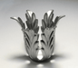 New Stamped Steel Lamp, Chandelier Candle Cup Shade Holder, Husk, 2 1/2" O.D. - Stone Door Lamps