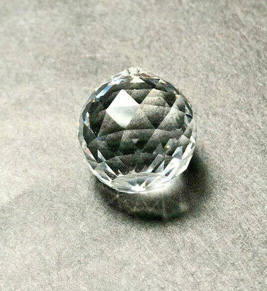New 3/4" (20mm) Clear Strass Lead Crystal Faceted Chandelier Ball, #CB700 - Stone Door Lamps