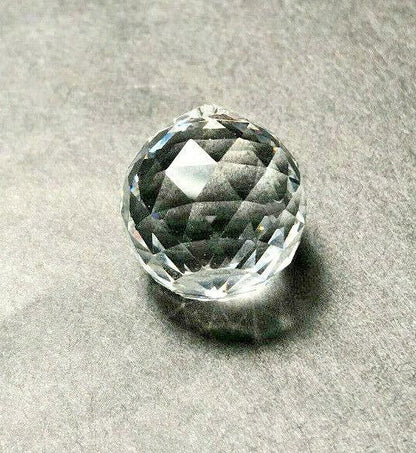 New 3/4" (20mm) Clear Strass Lead Crystal Faceted Chandelier Ball, #CB700 - Stone Door Lamps