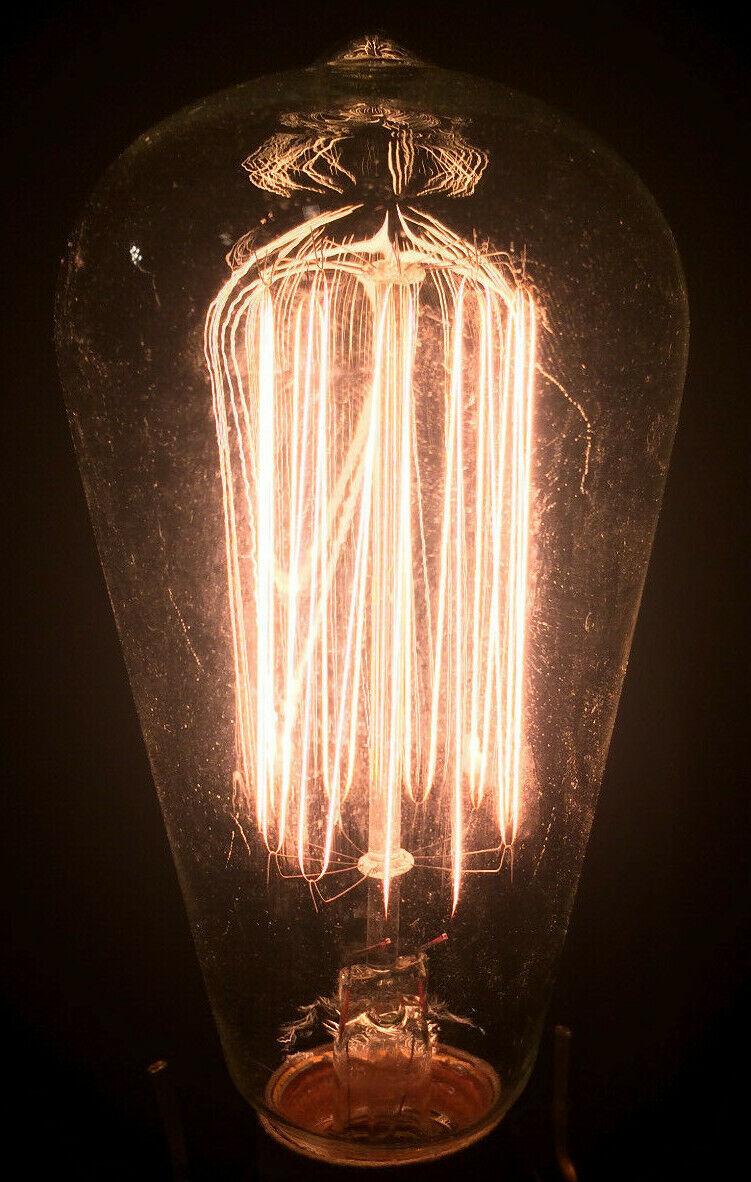 New Edison Base Squirrel Cage Filament Light Bulb, Antique Style, 40 Watt, #105 - Stone Door Lamps