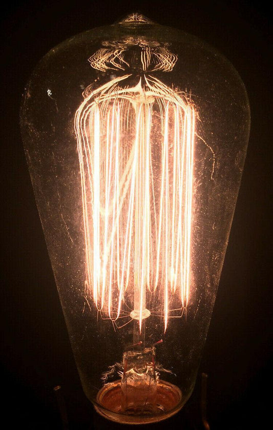 New Edison Base Squirrel Cage Filament Light Bulb, Antique Style, 40 Watt, #105 - Stone Door Lamps