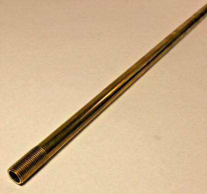 New 12" Solid Unfinished Brass Threaded Lamp Pipe, 1/8 IP (3/8") #BP323U