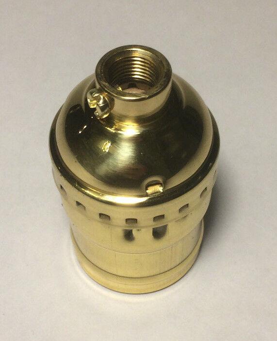 New Solid Brass Short Keyless Early Electric Industrial Style Lamp Socket #SO291 - Stone Door Lamps