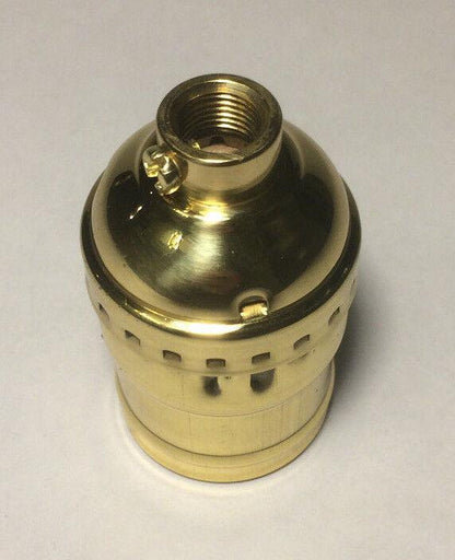 New Solid Brass Short Keyless Early Electric Industrial Style Lamp Socket #SO291 - Stone Door Lamps