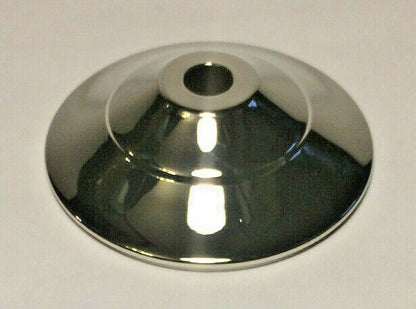 New 3 3/4" Polished Nickel Finish Spun Brass Vase Cap, Lamp Cap, 1/8 IP #VC610N