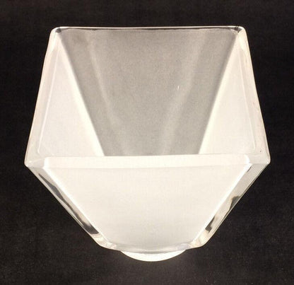 NEW 2 1/4" fitter FROSTED Sandblast GLASS MISSION FLARED FIXTURE LAMP SHADE - Stone Door Lamps