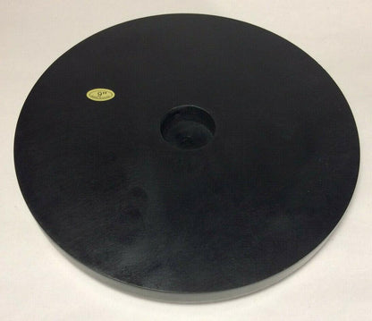 New 9" Modern Style Black Wooden Lamp Base w/ Wire Way Hole, Tapered Edge WB311B - Stone Door Lamps