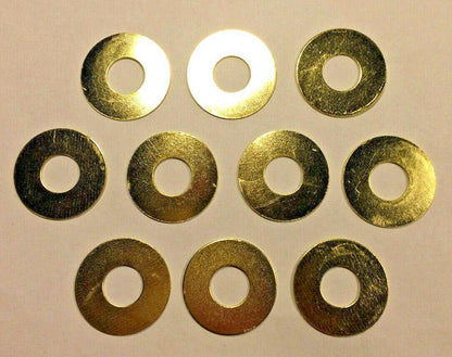 New Lot of 10, 1" Brass Plated Steel Washer Lamp Part, 1/8IP Slip (3/8") #SW730 - Stone Door Lamps