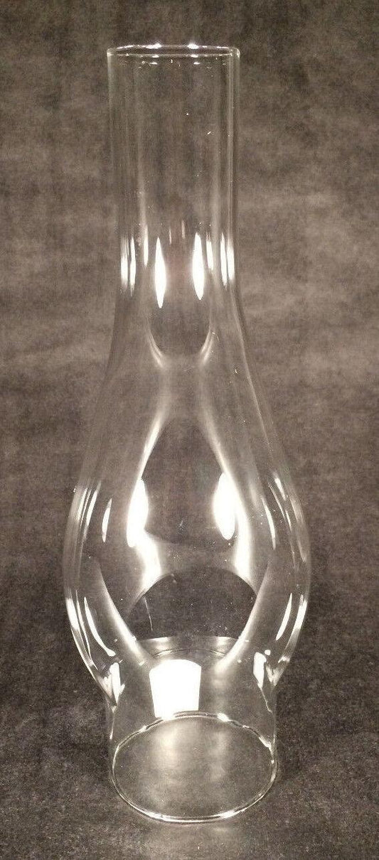 NEW 2 1/2" x 10" Clear Glass Kerosene Oil Lamp Duplex Chimney Oval Bulge #CH938