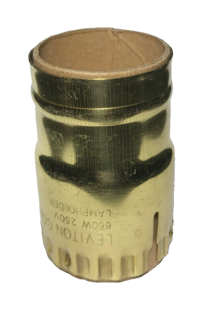 New Leviton Brand Full Keyless Brass Socket Shell With Paper Insulator #SS307