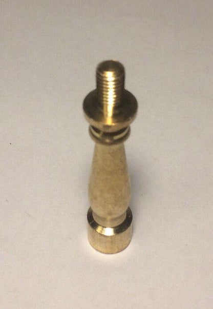 NEW 2" HEIGHT TURNED BRASS LAMP SHADE FINIAL RISER - Unfinished Brass RIS87U - Stone Door Lamps