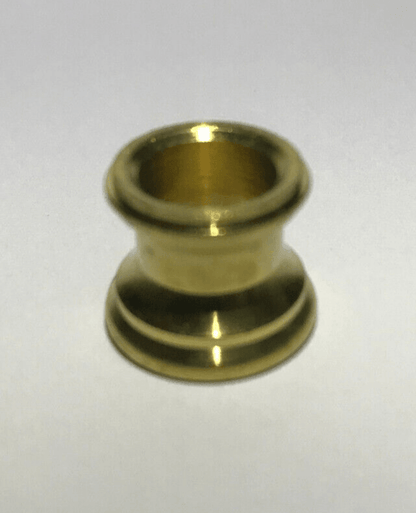 New Turned Brass Lamp Neck, Unfinished Brass, 1/8 IP Slip, 11/16" Ht. #BN949U - Stone Door Lamps