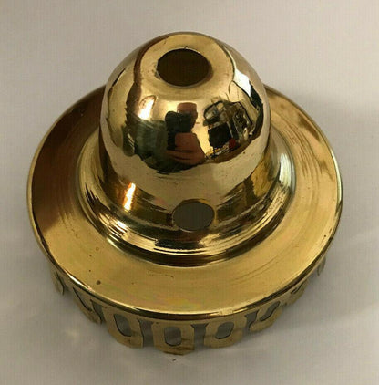 New Brass Gallery With Side Outlet For Key, 3" Fitter, 1/8 IP Bottom, #BG923 - Stone Door Lamps