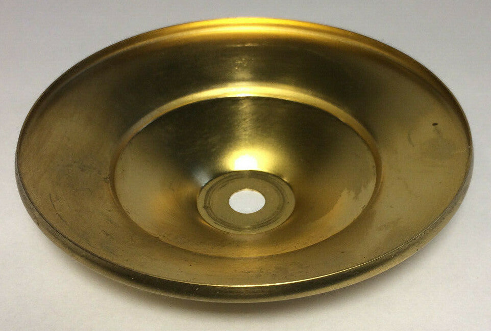 New 4 3/4" Solid Spun Brass Vase Cap, Lamp Cap, Unfinished Brass, 1/8 IP VC614U
