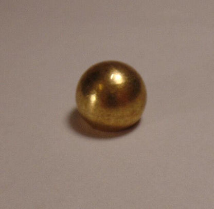 New 5/8" Diameter Brass Ball Finial, Cap, Unfinished Brass, 1/8F Tap #BF005U - Stone Door Lamps