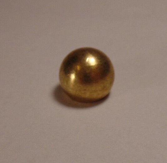 New 5/8" Diameter Brass Ball Finial, Cap, Unfinished Brass, 1/8F Tap #BF005U