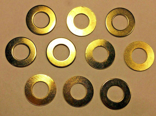 New Lot of 10, 3/4" Brass Plated Steel Washer Lamp Part, 1/8IP Slip (3/8") SW736 - Stone Door Lamps