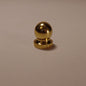 New Small Turned Brass Knob Finial For Standard Lamp Harps, 9/16" ht.,Burn. Laq.