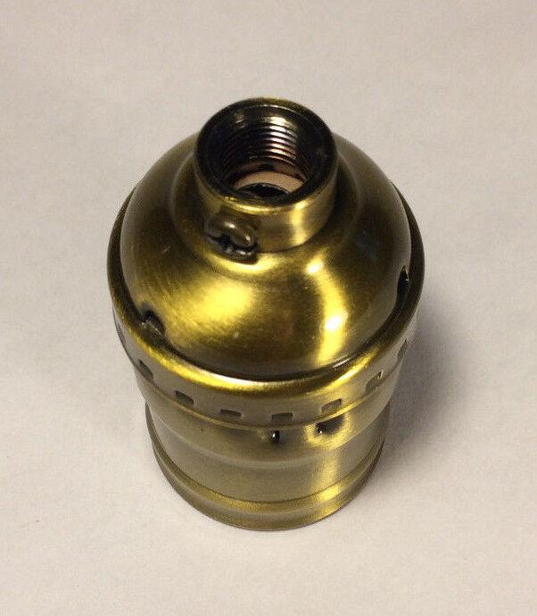New Antique Brass Short Keyless Lamp Socket Early Electric Industrial Style 291A - Stone Door Lamps